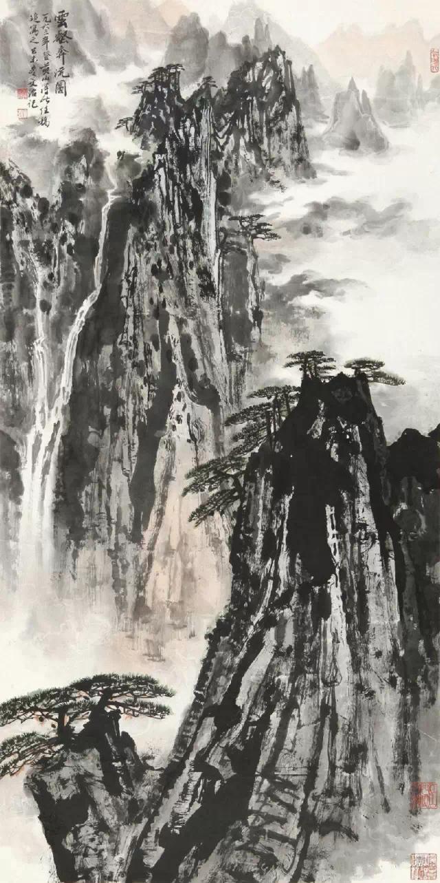 金陵山水画名画欣赏,金陵五大家诗意山水画欣赏