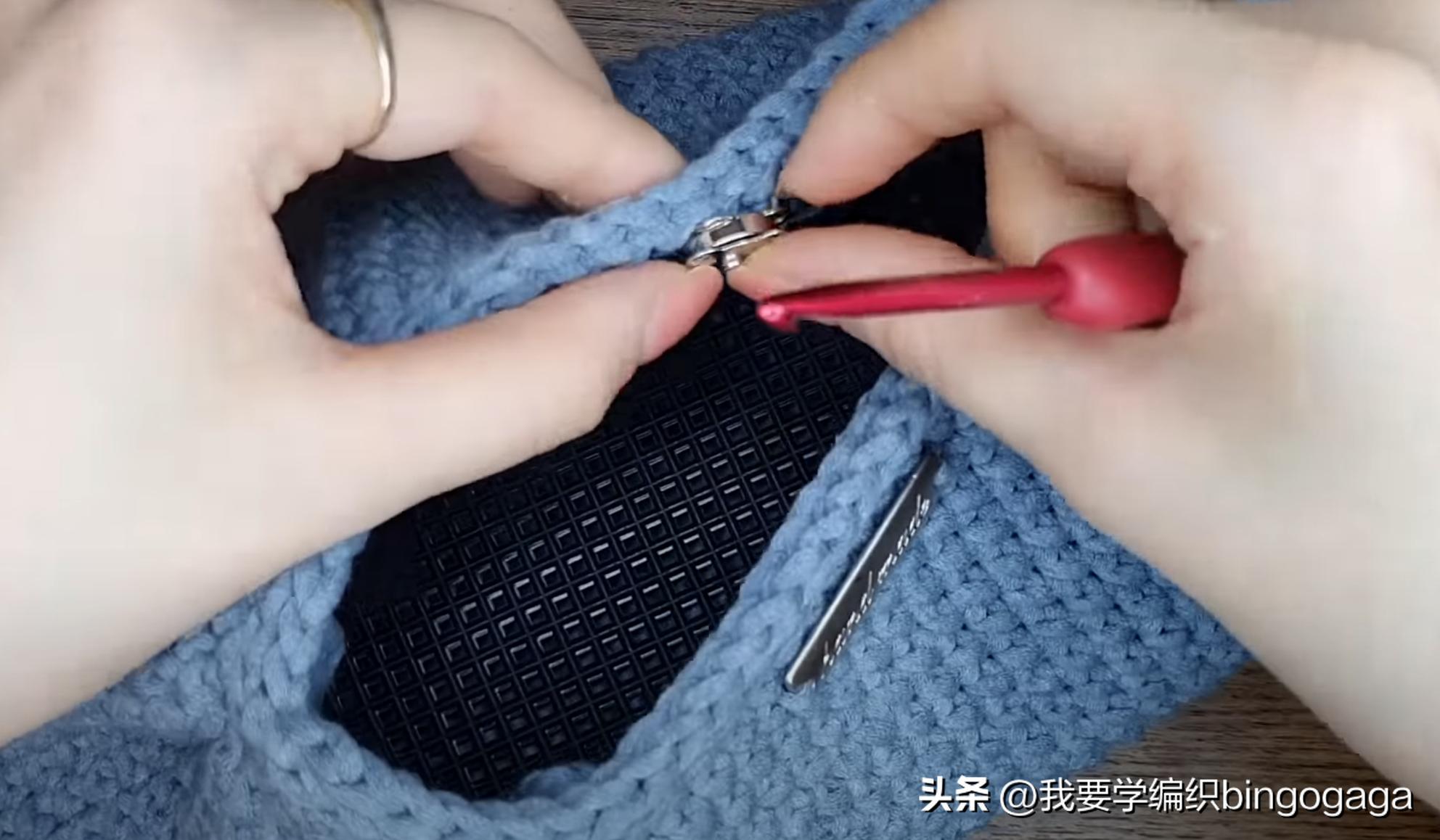 夏季包包钩织教程腋下包,钩包教程简单腋下包