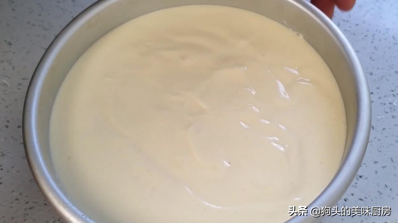 在家做不用打蛋器全手工生日蛋糕,做生日蛋糕不用火不用电不用鸡蛋