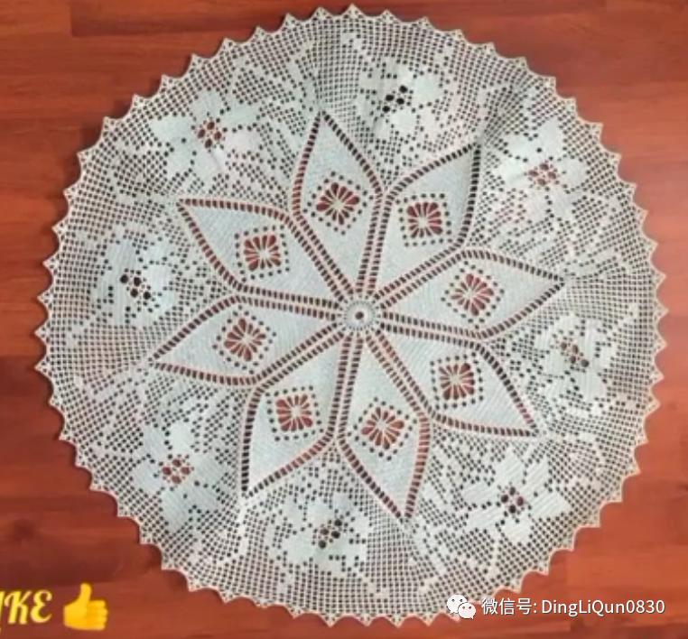 针织桌布图案大全图解,编织桌布图案花边