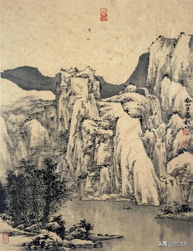 怎么用毛笔画山水画,学习怎么画中国画