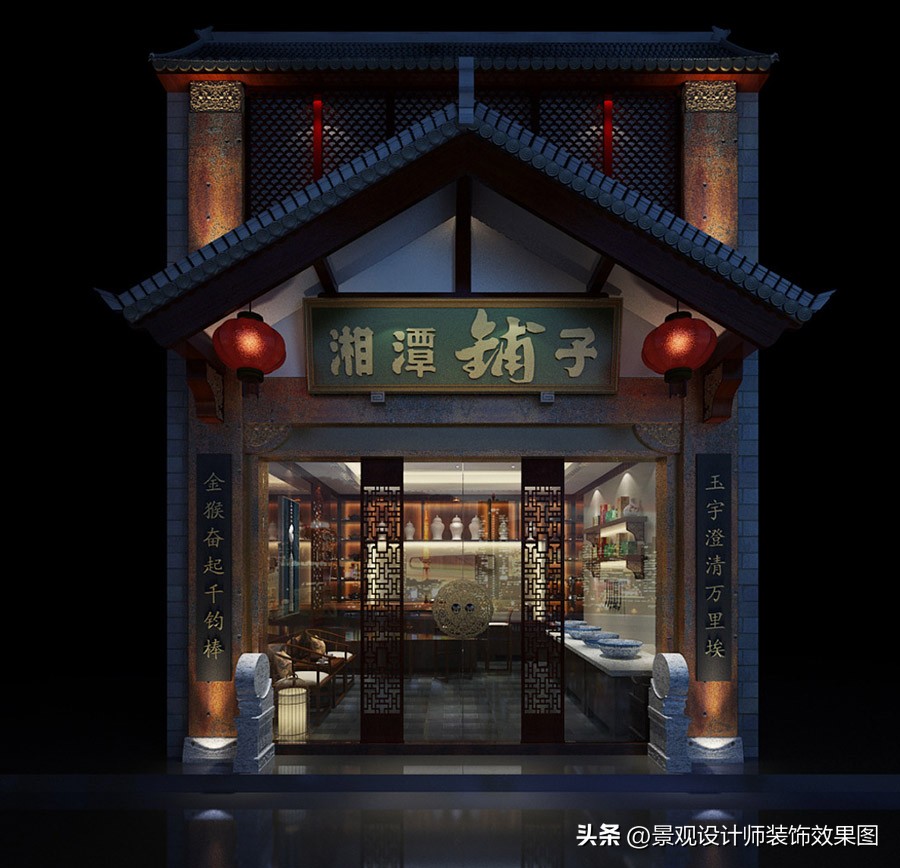 门头门脸装修用什么材质,便利店门头门脸颜色搭配效果图