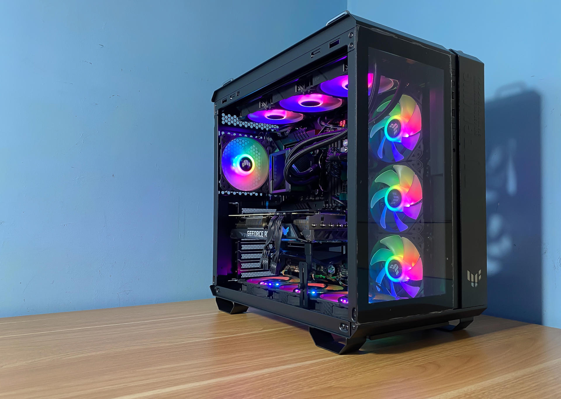 华硕tuf502机箱评测,tuf502弹药库风道布置教程