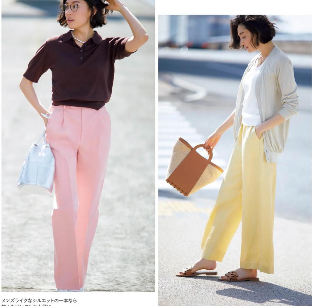 今年流行的马卡龙裤,马卡龙高腰裤穿搭