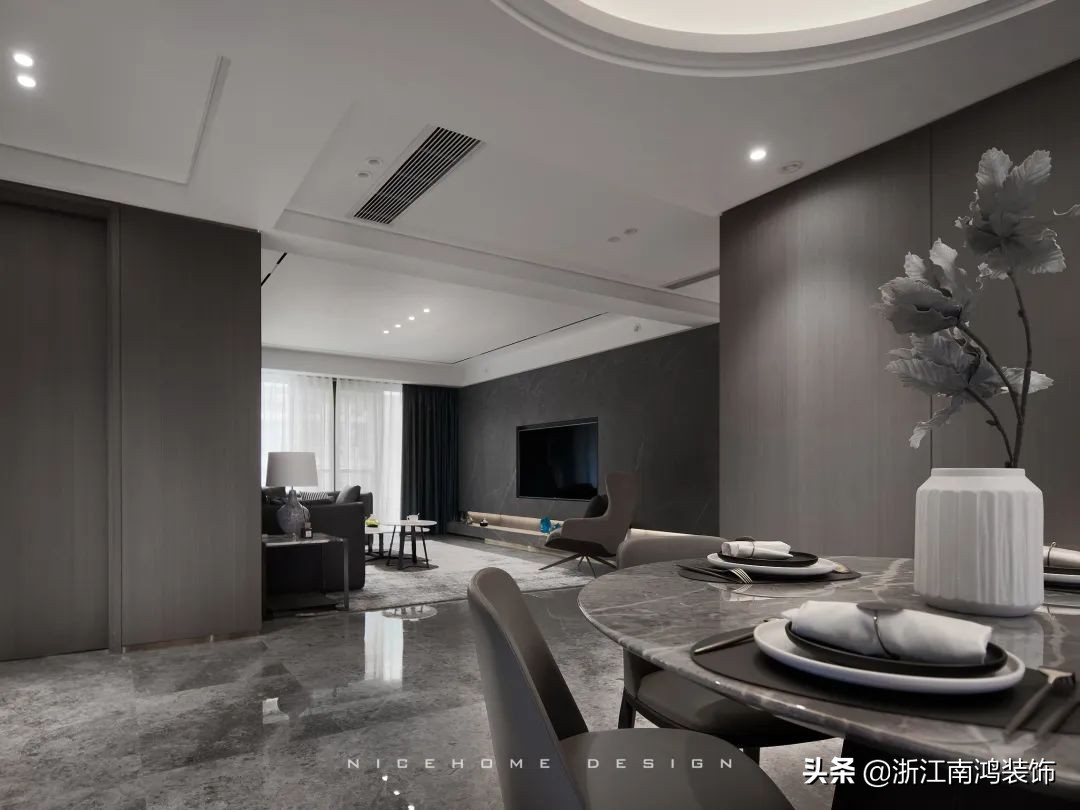 高级灰格调诠释空间质感美学,原木侘寂风理性而优雅的空间艺术
