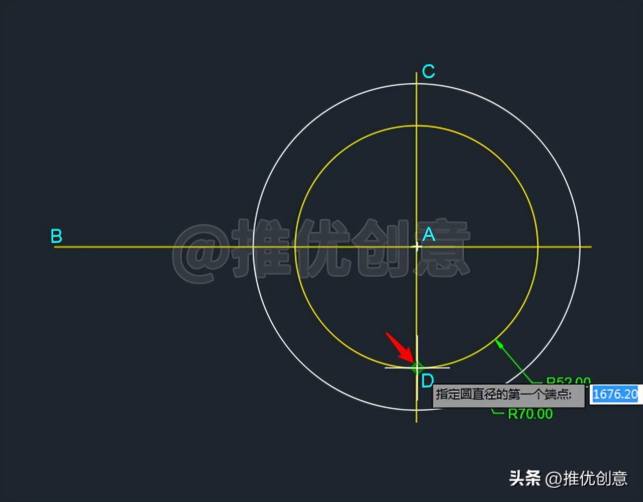 cad制图初学入门图纸怎样画圆,cad机械制图圆教程