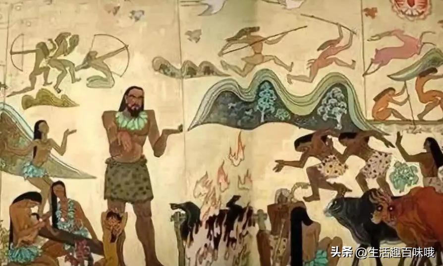 原始社会钻木取火过程,钻木取火原始部落