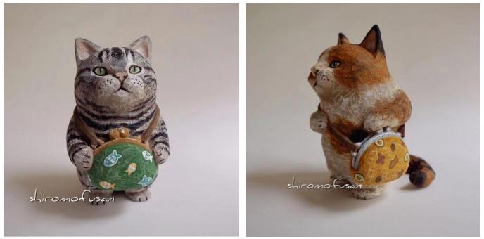 日本艺术家木雕猫,日本木雕艺术家猫