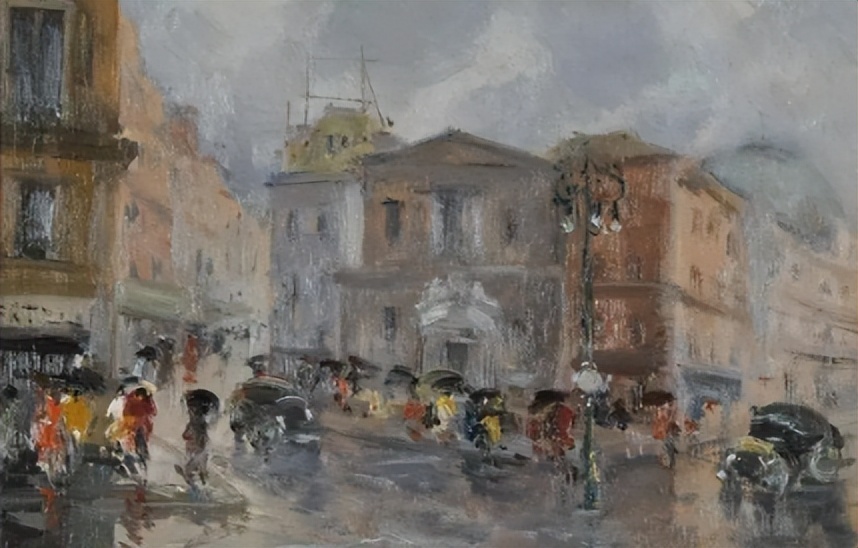 田园山水印象主义油画,关于意大利文化的美术作品