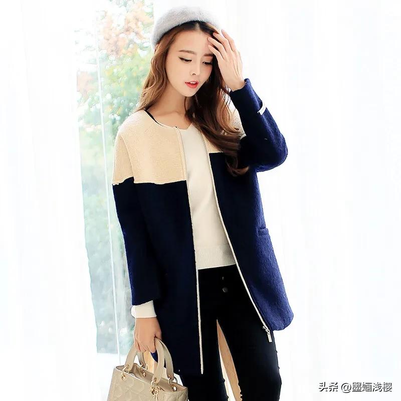 韩国街拍冬天穿衣搭配呢子大衣,韩国街拍穿搭最新呢子大衣