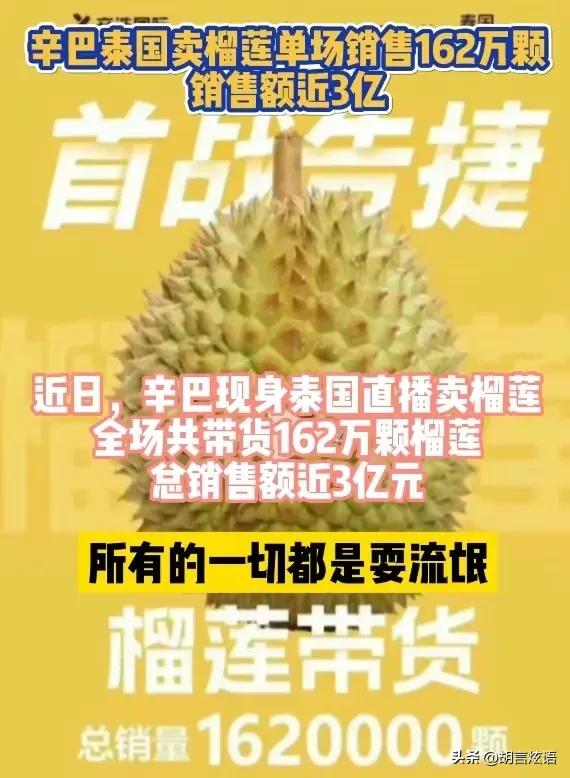 辛巴卖泰国榴莲,辛巴泰国卖榴莲直播视频