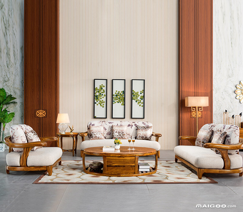 2022最火客厅乌金木全实木沙发,客厅实木沙发款式图片