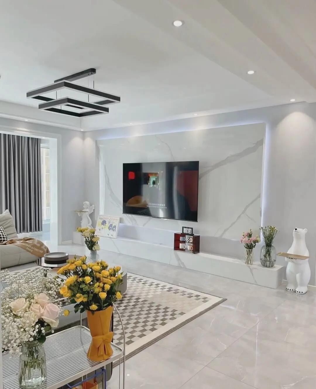 30款悬空背景墙,简约隐形门背景墙