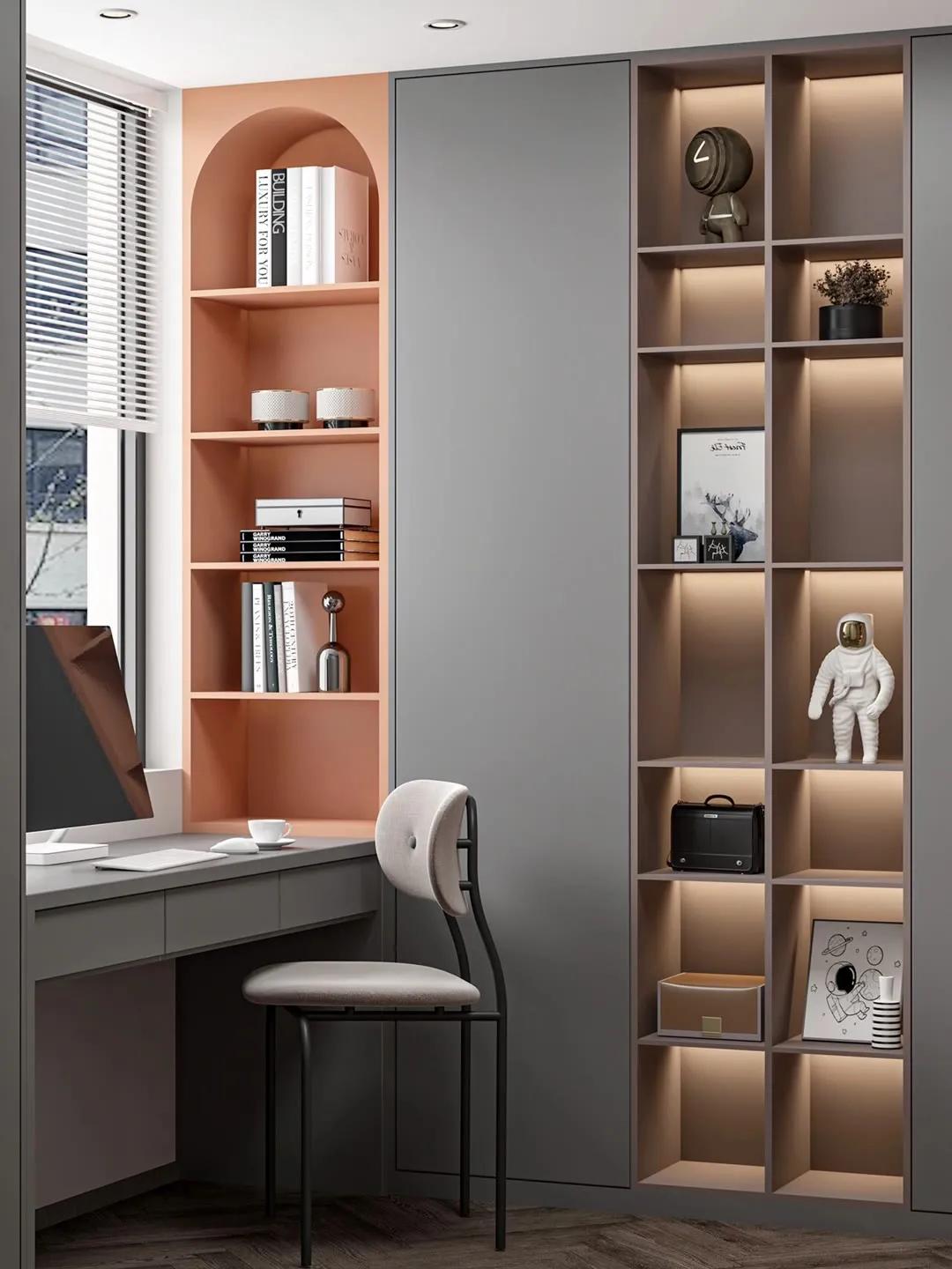 电视柜书桌一体组合,卧室衣柜书桌一体柜