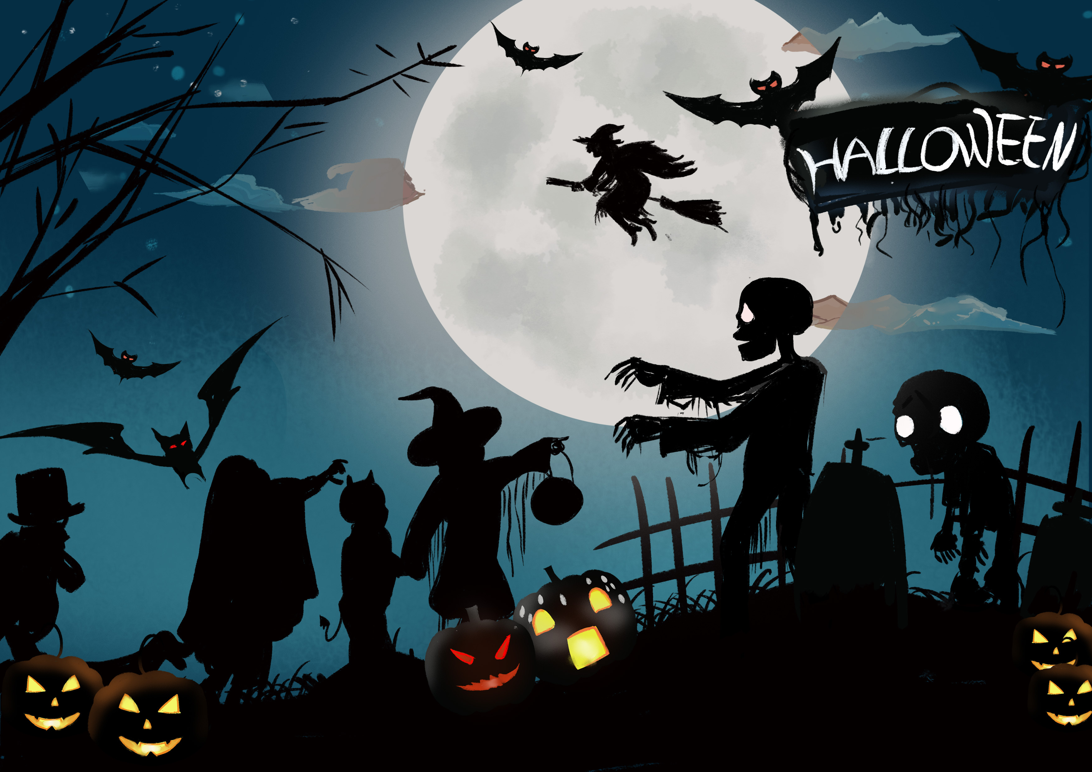 万圣节文案小机灵鬼,万圣节文案朋友圈简短情侣