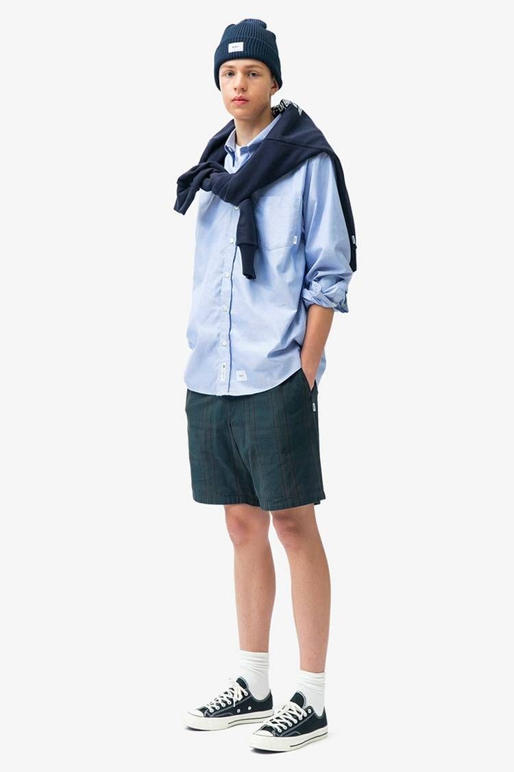 短裤搭配长款白衬衫夏天慵懒风,短袖衬衫中长款搭配什么裤子女夏