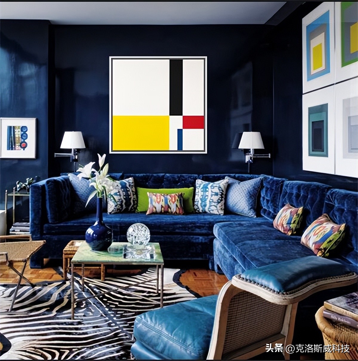 红黄蓝蒙德里安色彩,蒙德里安红黄蓝色彩搭配