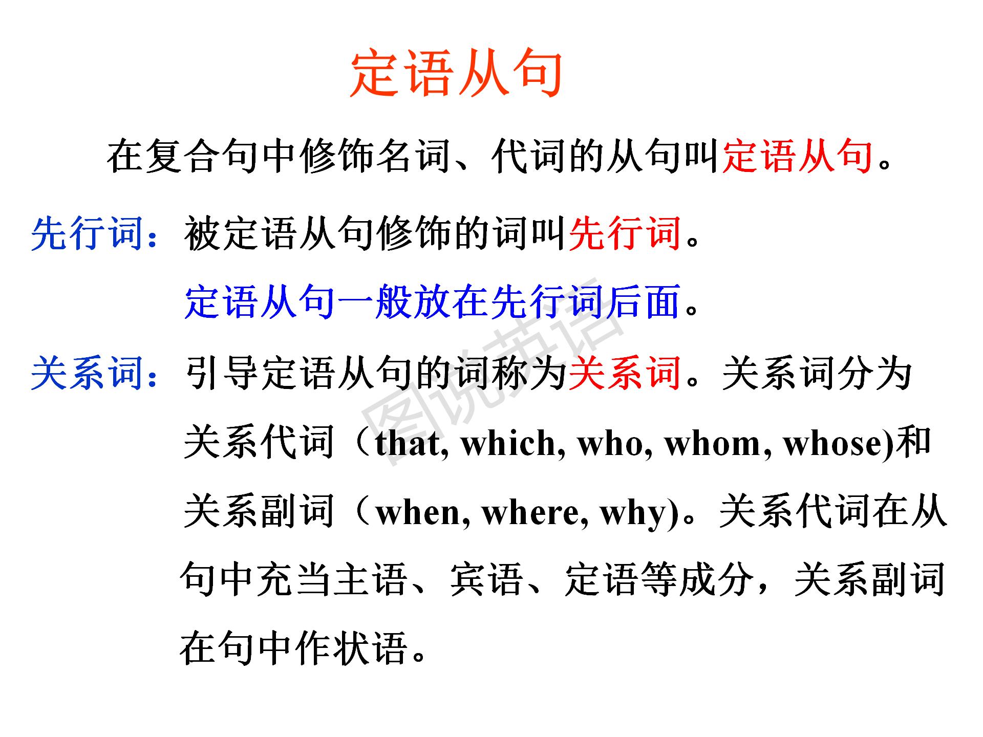 新概念英语定语从句的使用方法,零基础英语语法之定语从句