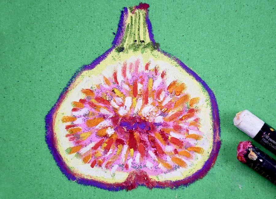 6-12岁儿童油画棒画教程,油画棒水彩结合作品儿童画