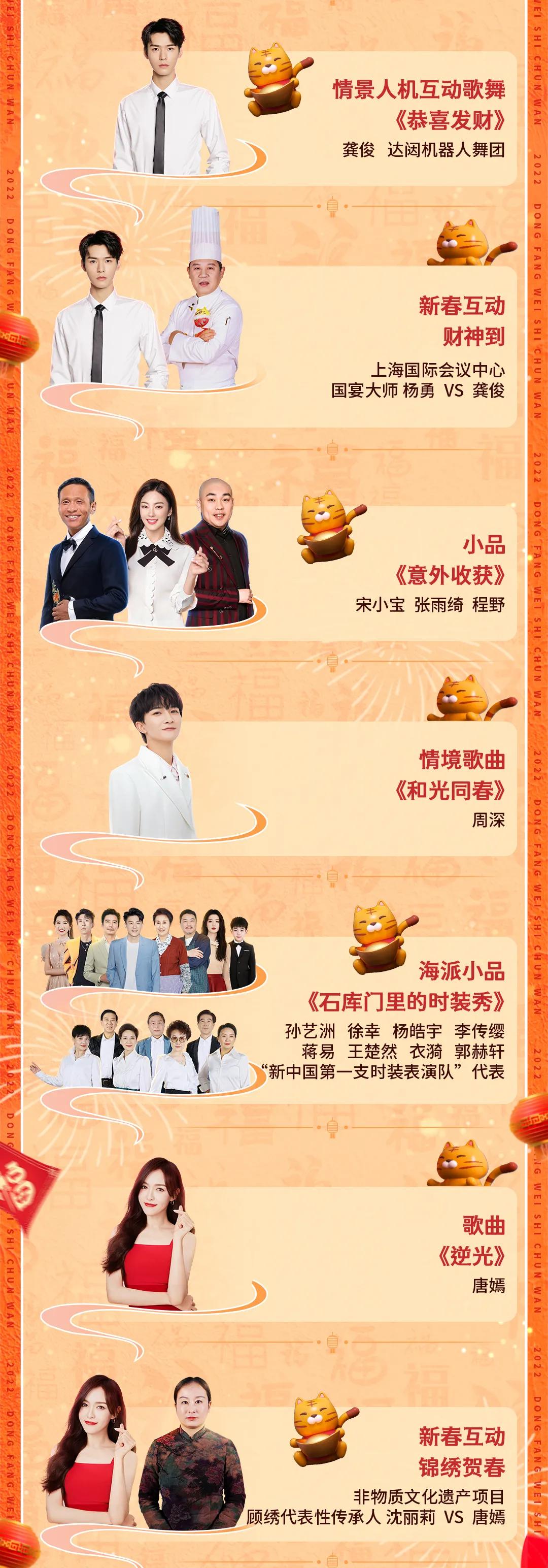 2022年东方卫视春晚在哪天播,2022东方卫视春晚节目单