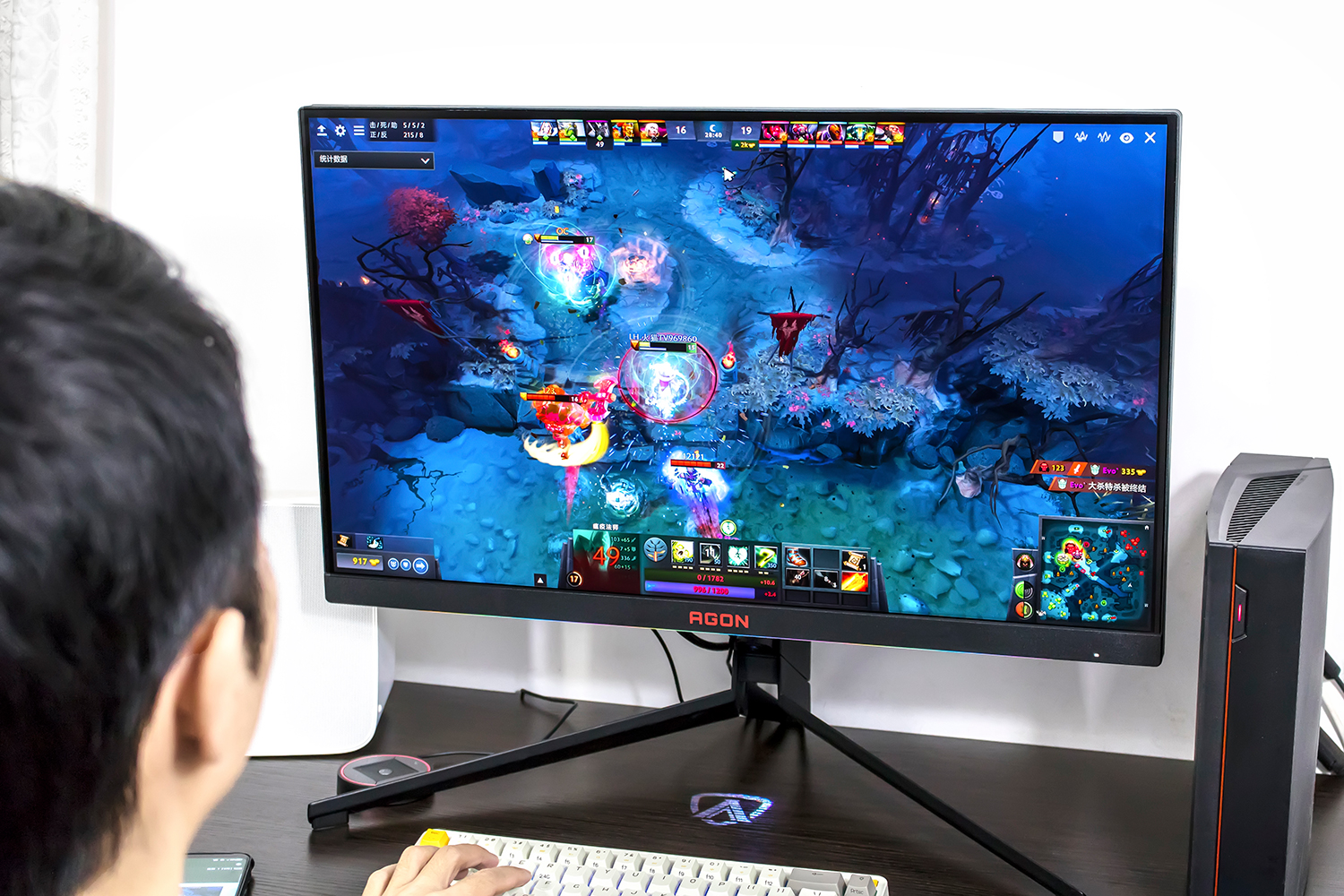 aoc显示器ag274qs吃鸡测试,agonag274uxp显示器测评