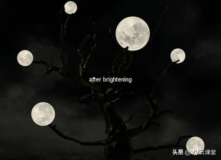 在Photoshop中创建带有月亮的树的超现实图稿，VV云课堂教程