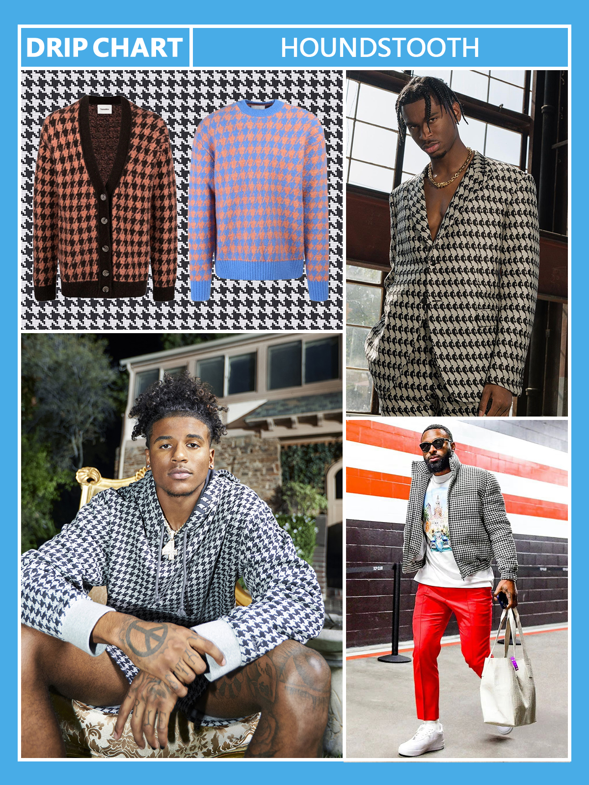 下一个爆火潮流元素！体育明星引领“千鸟格”男装新浪潮