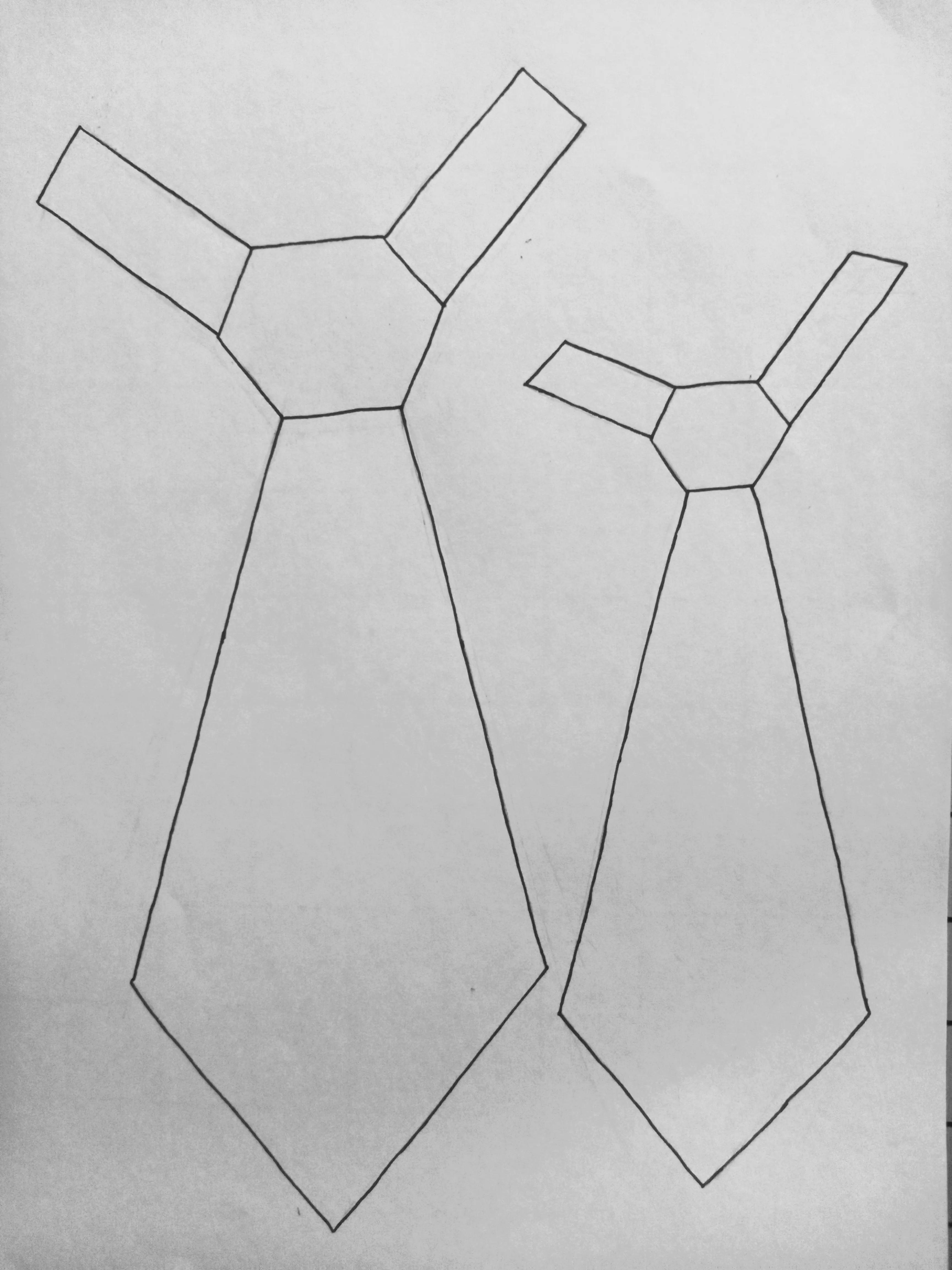 衬衣领带线描画,立体领带板绘怎么画
