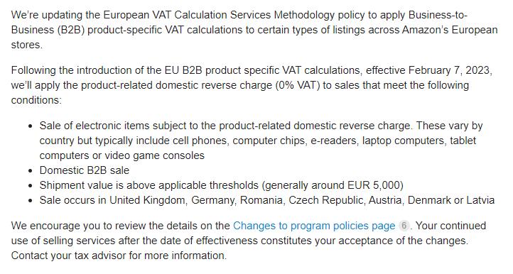 亚马逊b2b税,亚马逊欧洲税最新消息