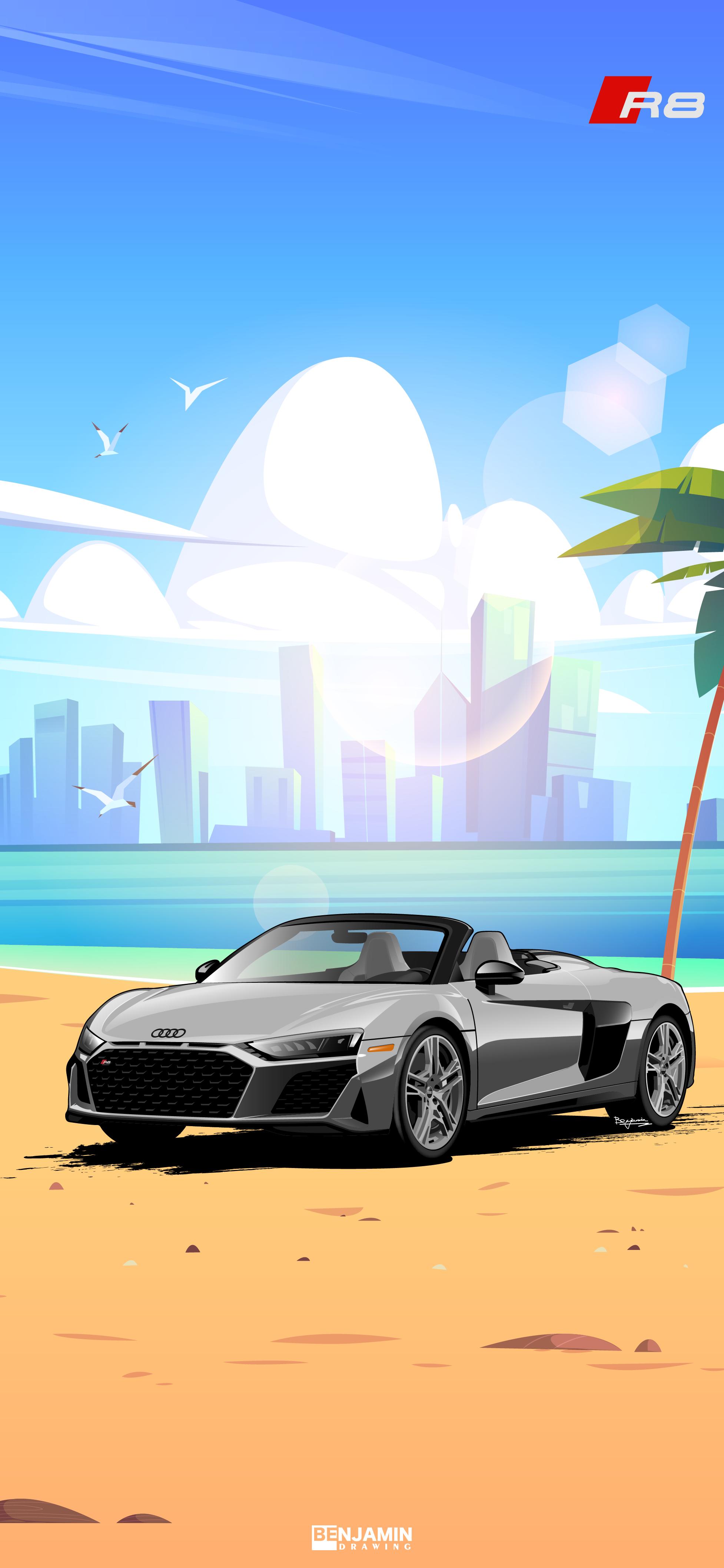 奥迪r82022款黑武士手机壁纸,奥迪r8spyder超清壁纸来一套