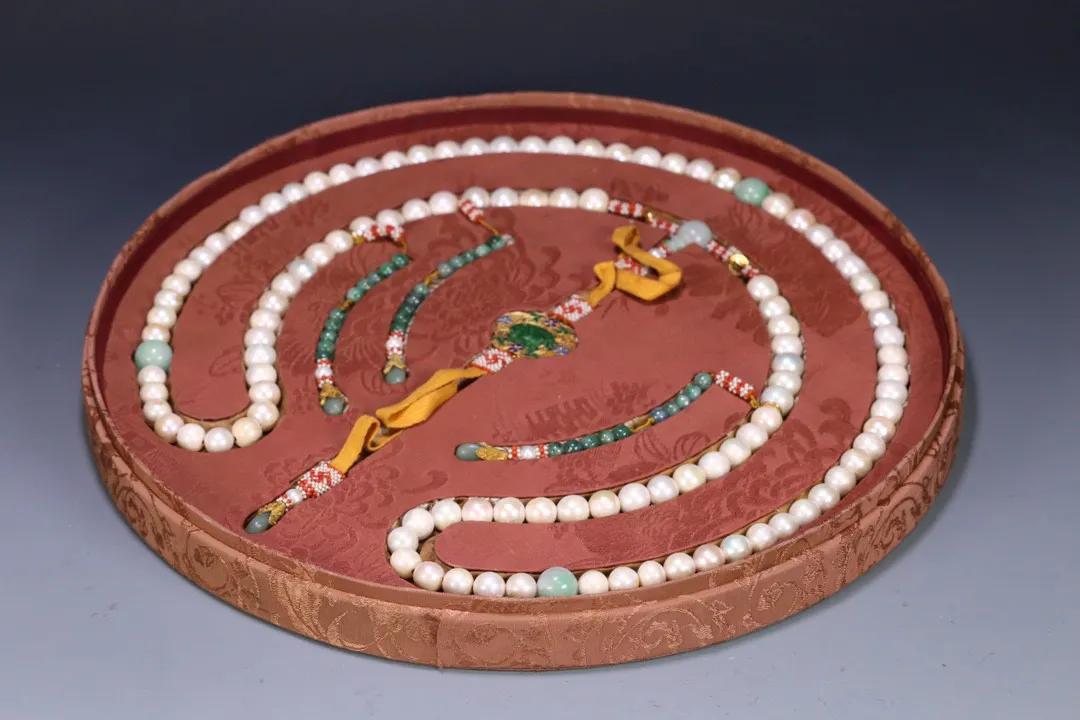 明清翡翠老朝珠,清代老翡翠朝珠