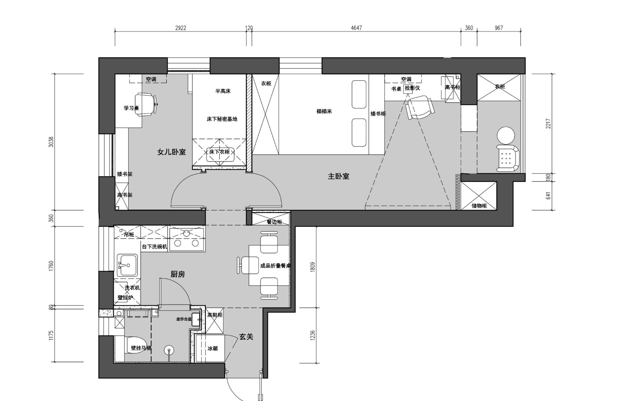 48平米香港老房翻新改造,香港90平米旧房子翻新装修