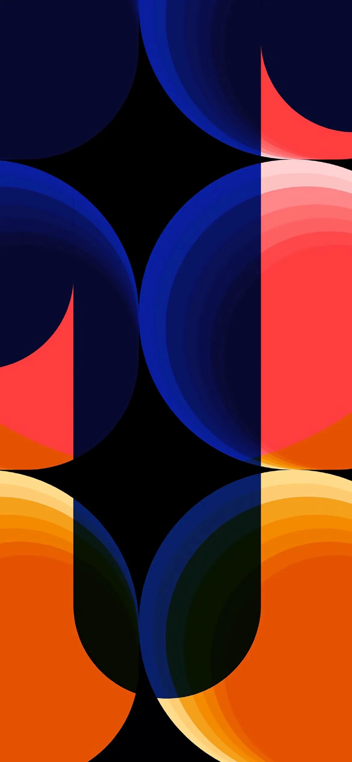 精美彩色上蓝下红壁纸,手机壁纸彩色粉末