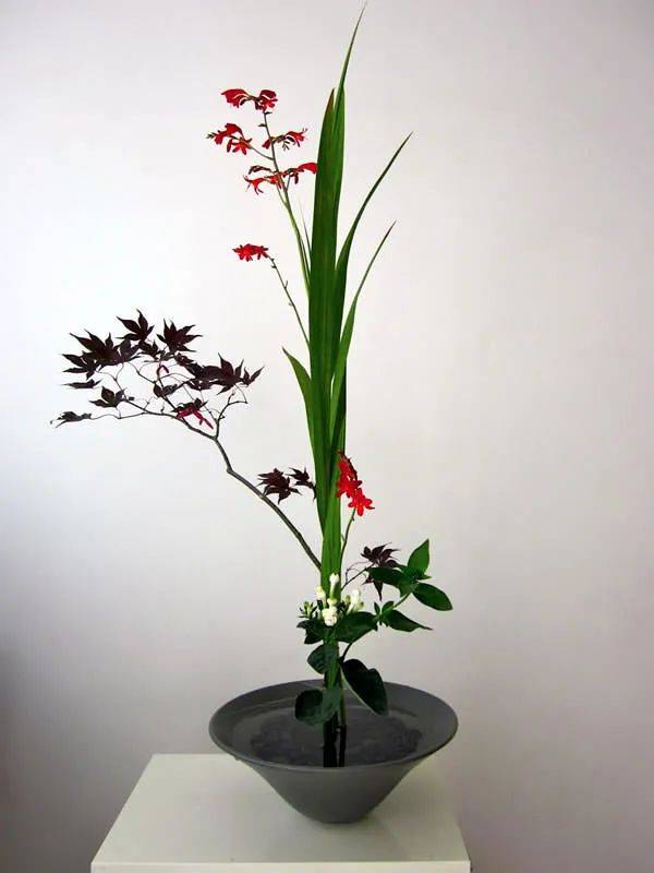 日式插花小原流花道,日式插花的13个基本技巧