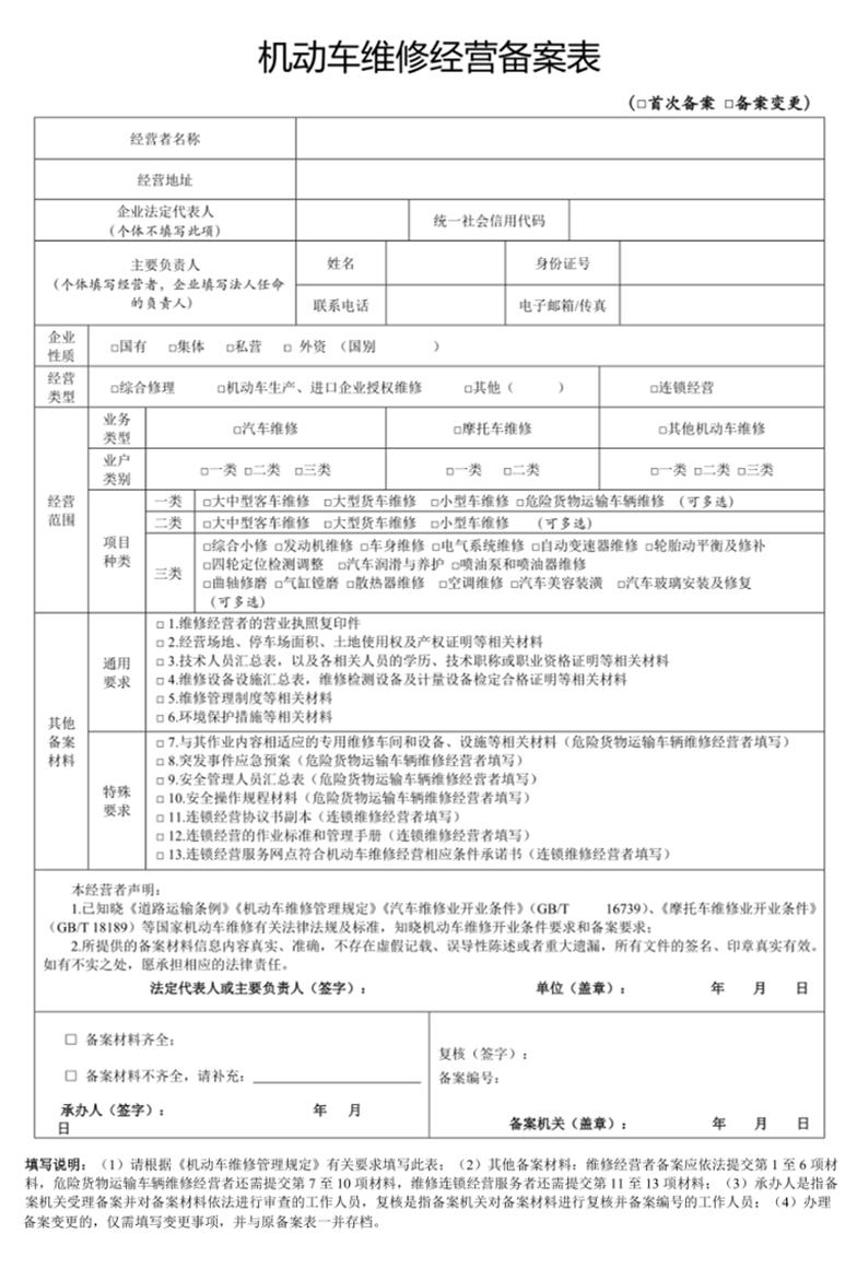 汽修店要办理经营许可证吗,开汽修店必须备案吗