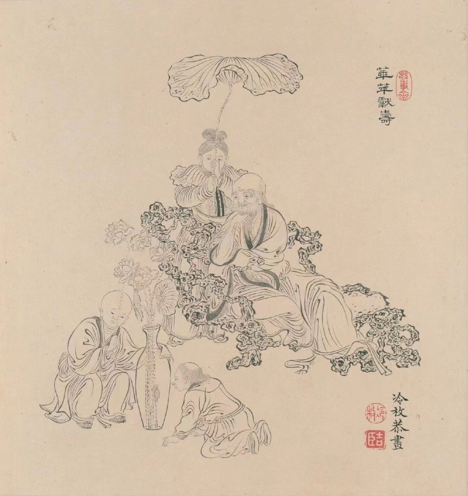 经典白描罗汉素材收藏版的,白描罗汉应真图