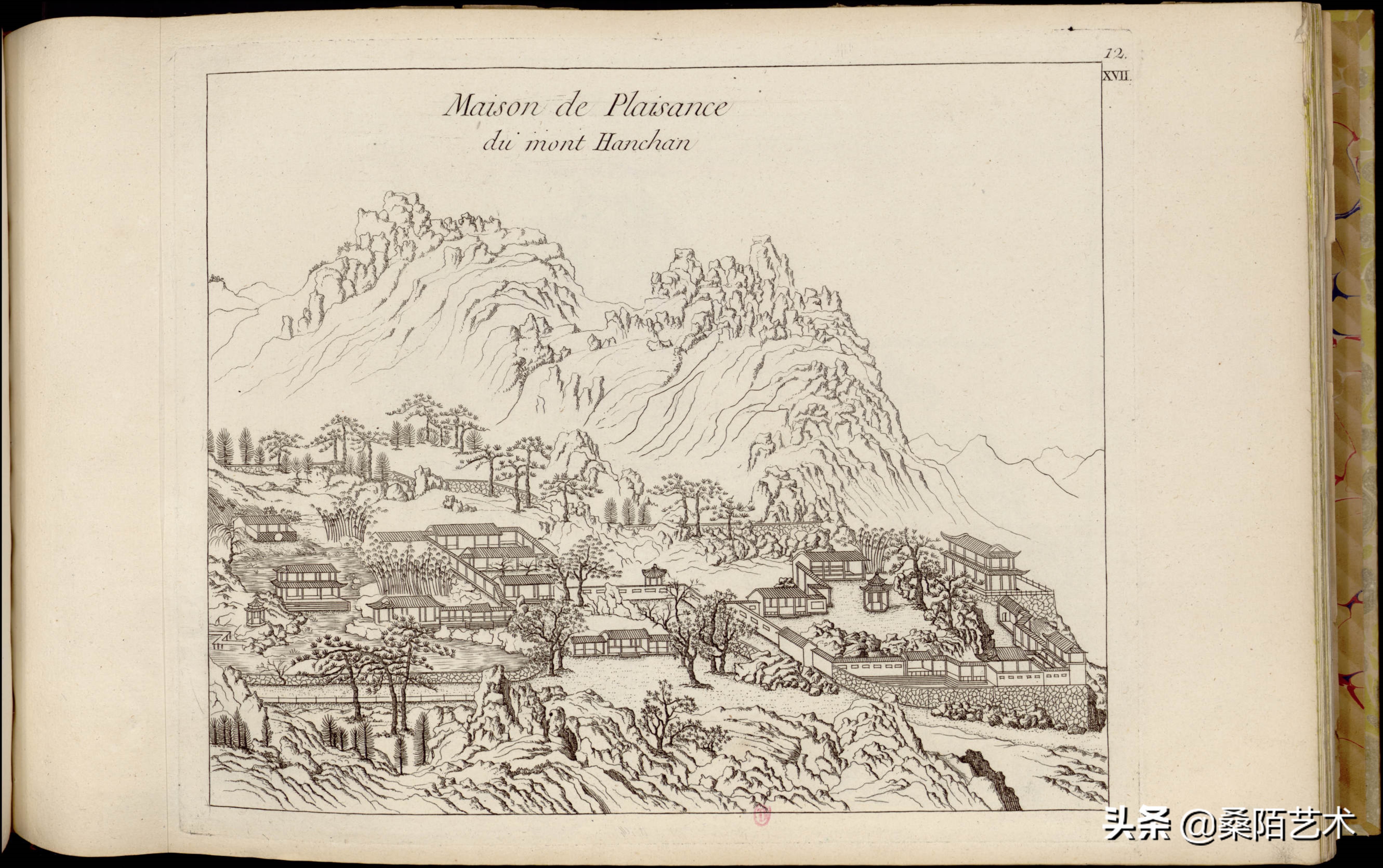 中国古典园林铜版画图片,1788年绘制的97幅中国园林铜版画