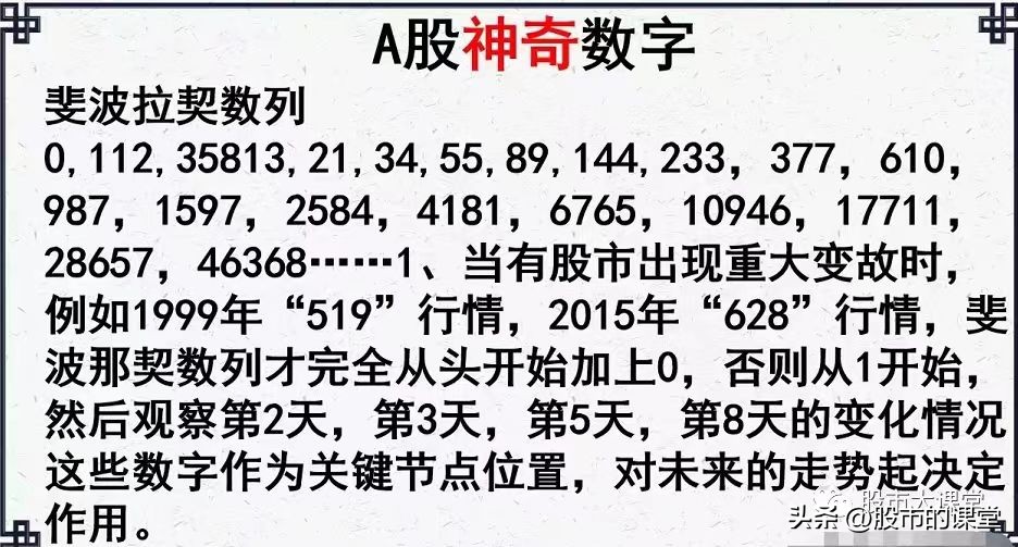 炒股神奇数字大全,a股炒股看逻辑