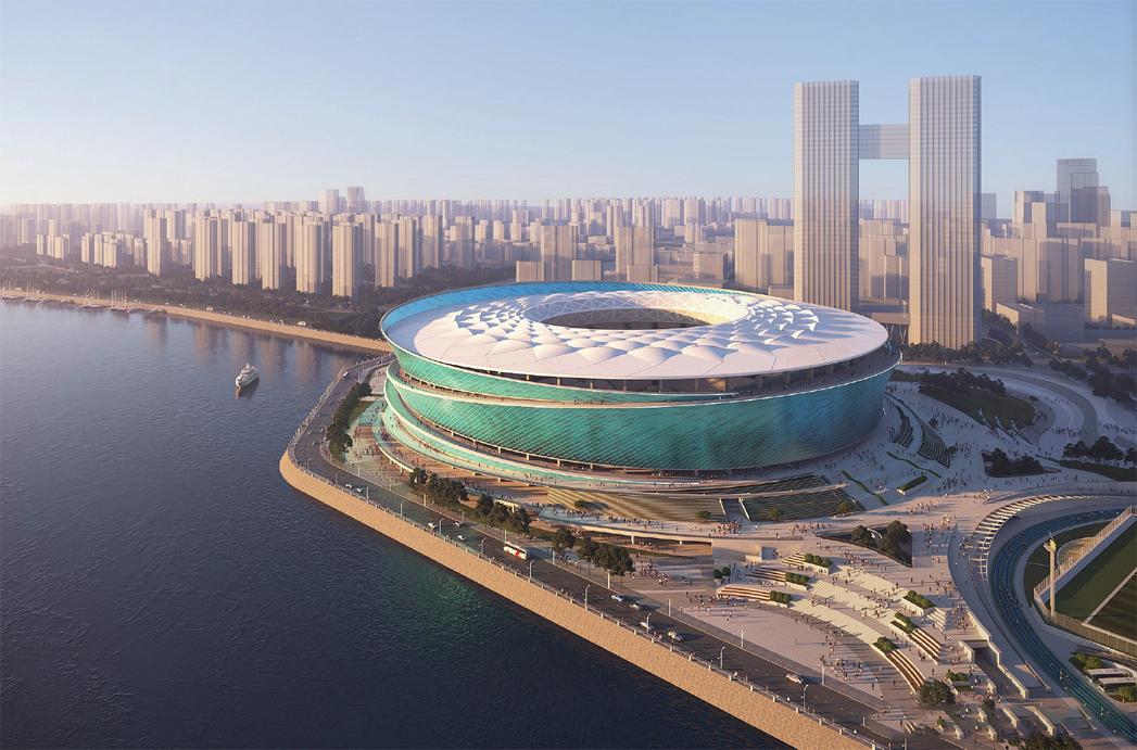 中国首座三面环海的世界级足球场,亚洲十座顶级足球场