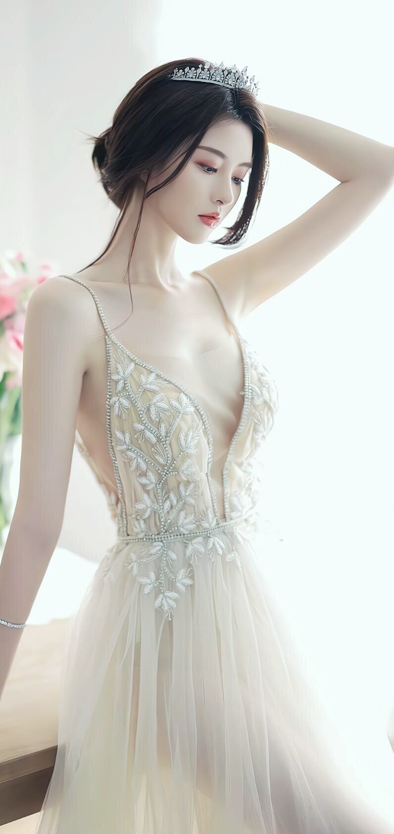 美女穿连衣裙有女人味,女生穿裙子有一种特别的美