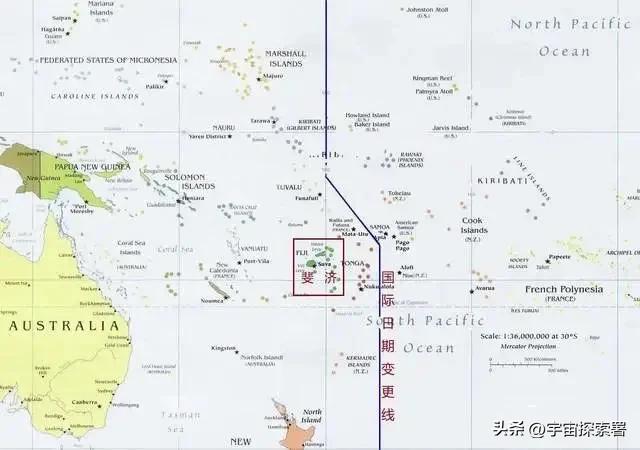斐济南太平洋国家,斐济这个国家的地理位置