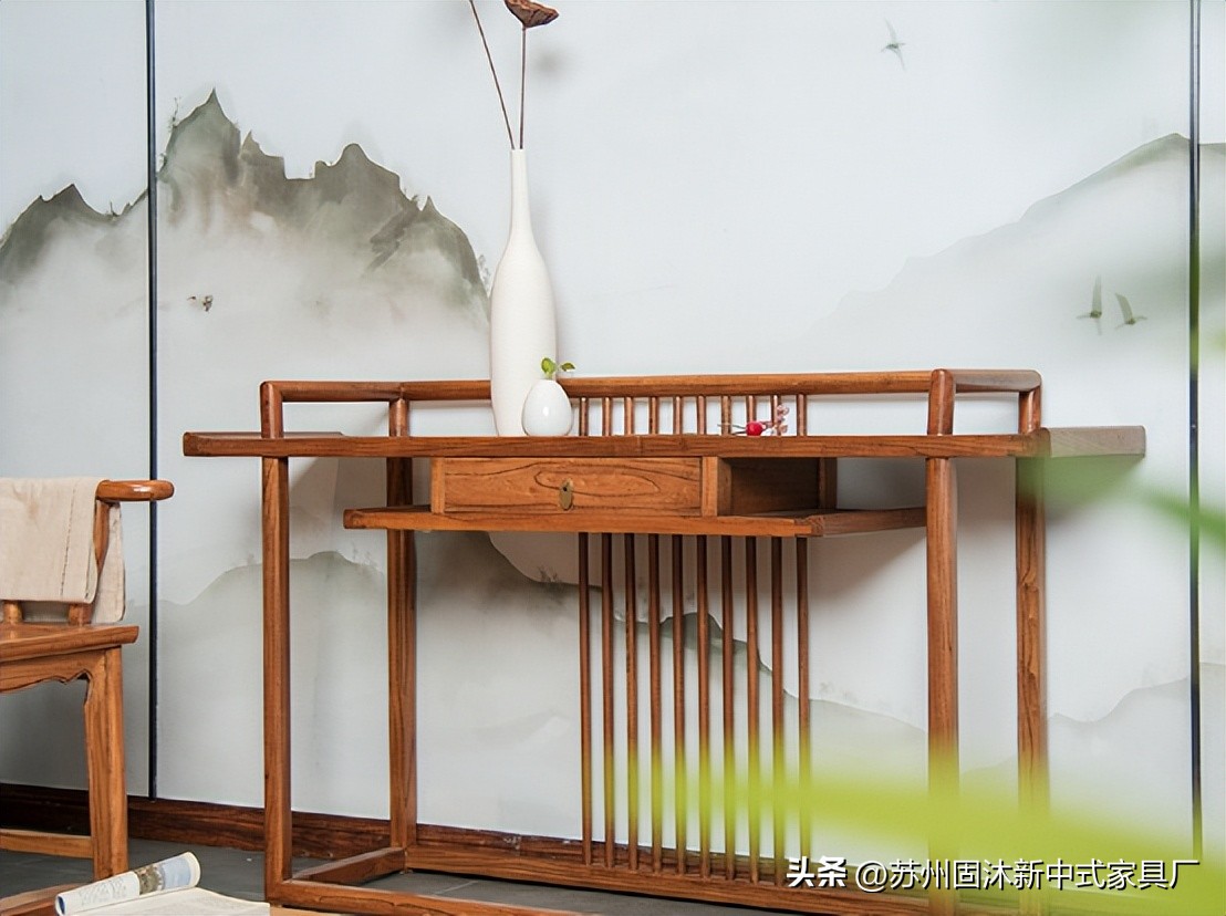 原木家具新中式空间,小户型全套原木家具风格