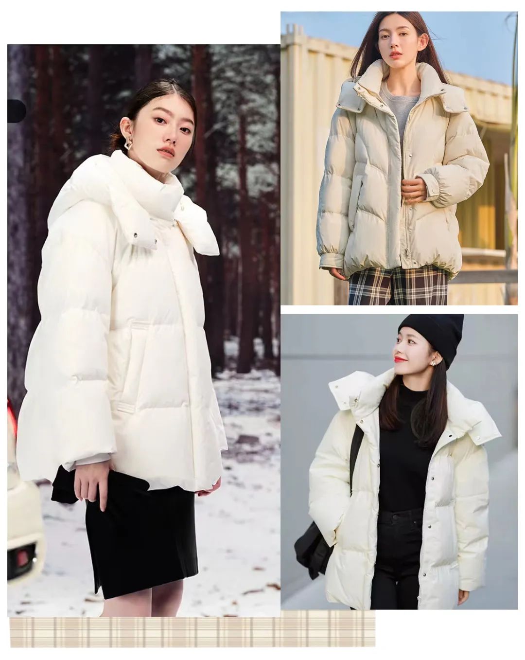 白色长款羽绒服韩系裙子穿搭,今年流行穿搭羽绒服加什么靴子