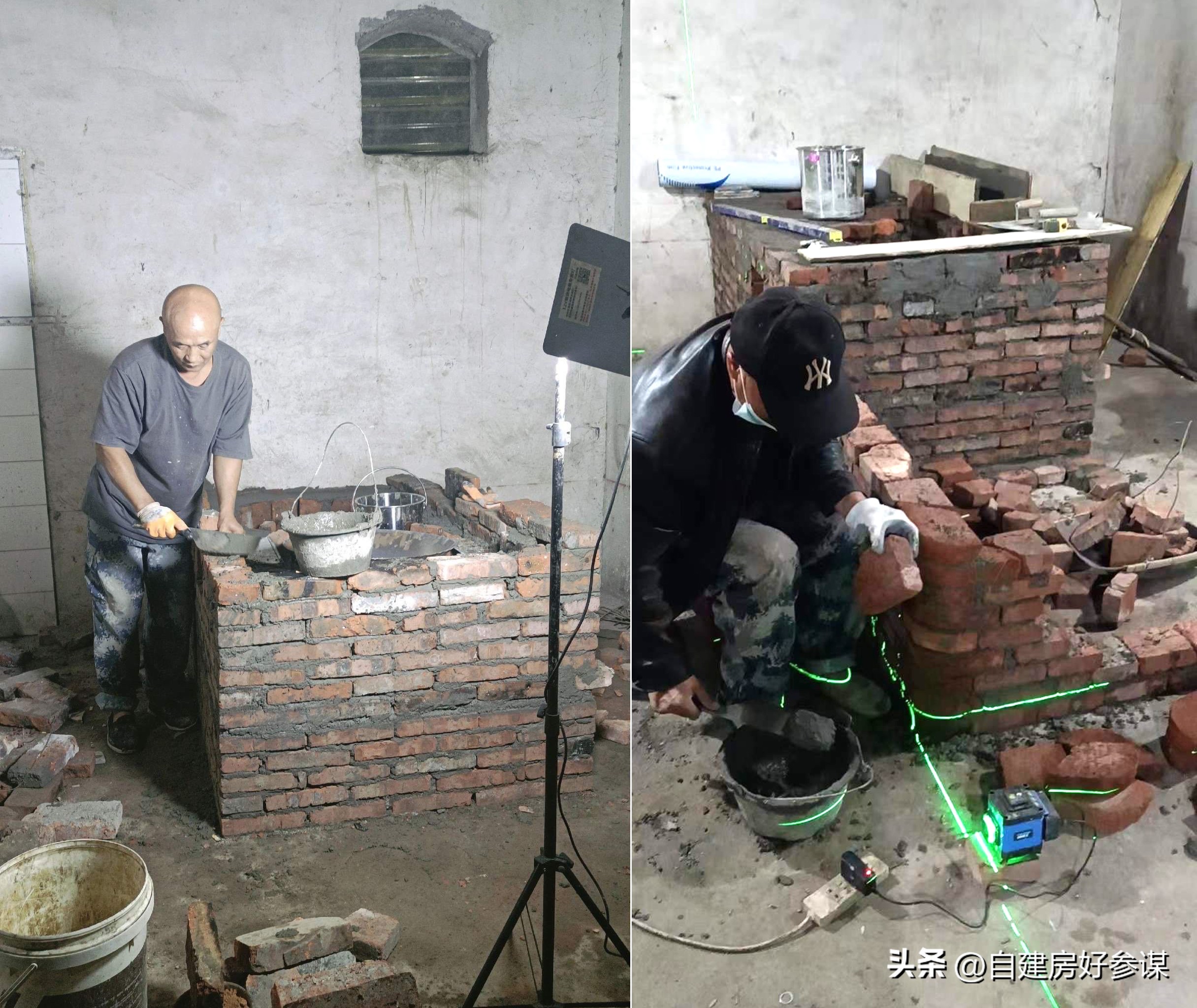 自建房厨房柴火灶尺寸和设计图,农村带火灶房屋设计图纸