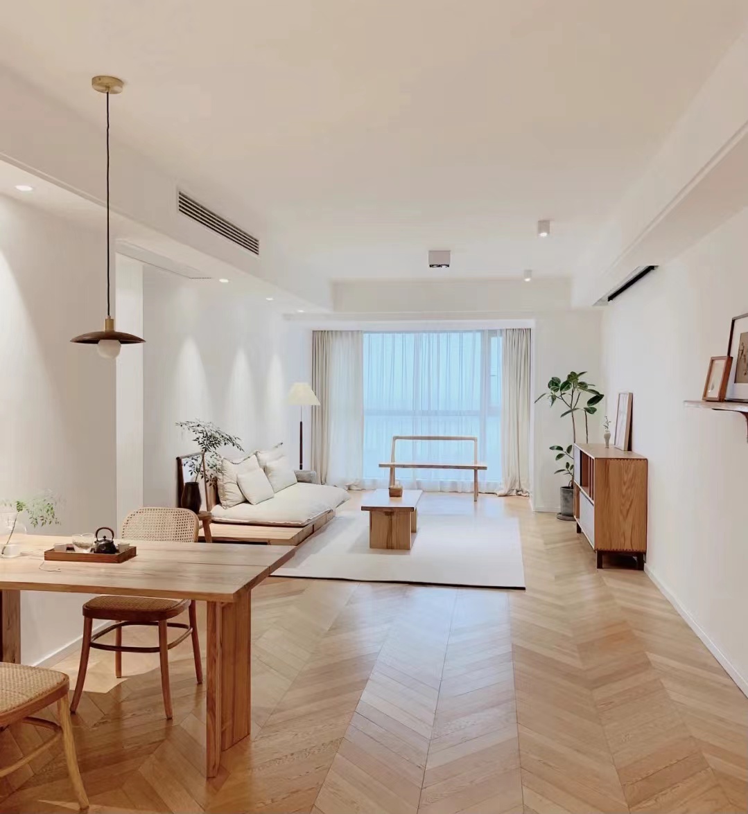 最简单的大白墙原木风,治愈系卧室二十一平原木风