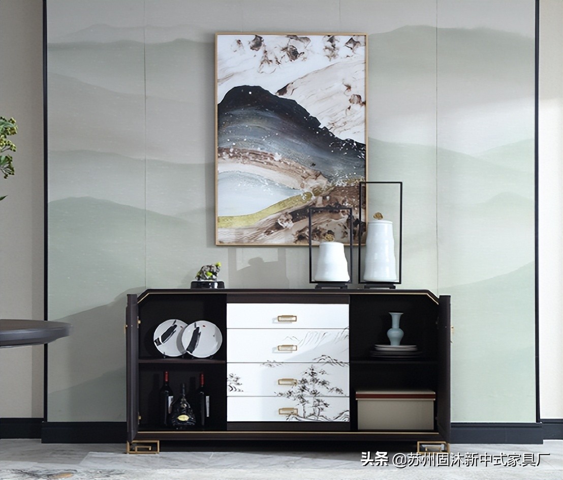 禅意新中式原木大平层,新中式原木禅意软装元素