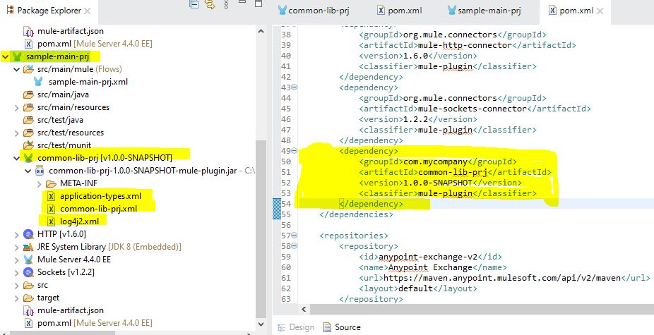 如何在Mule4中配置通用流程以重用通用功能