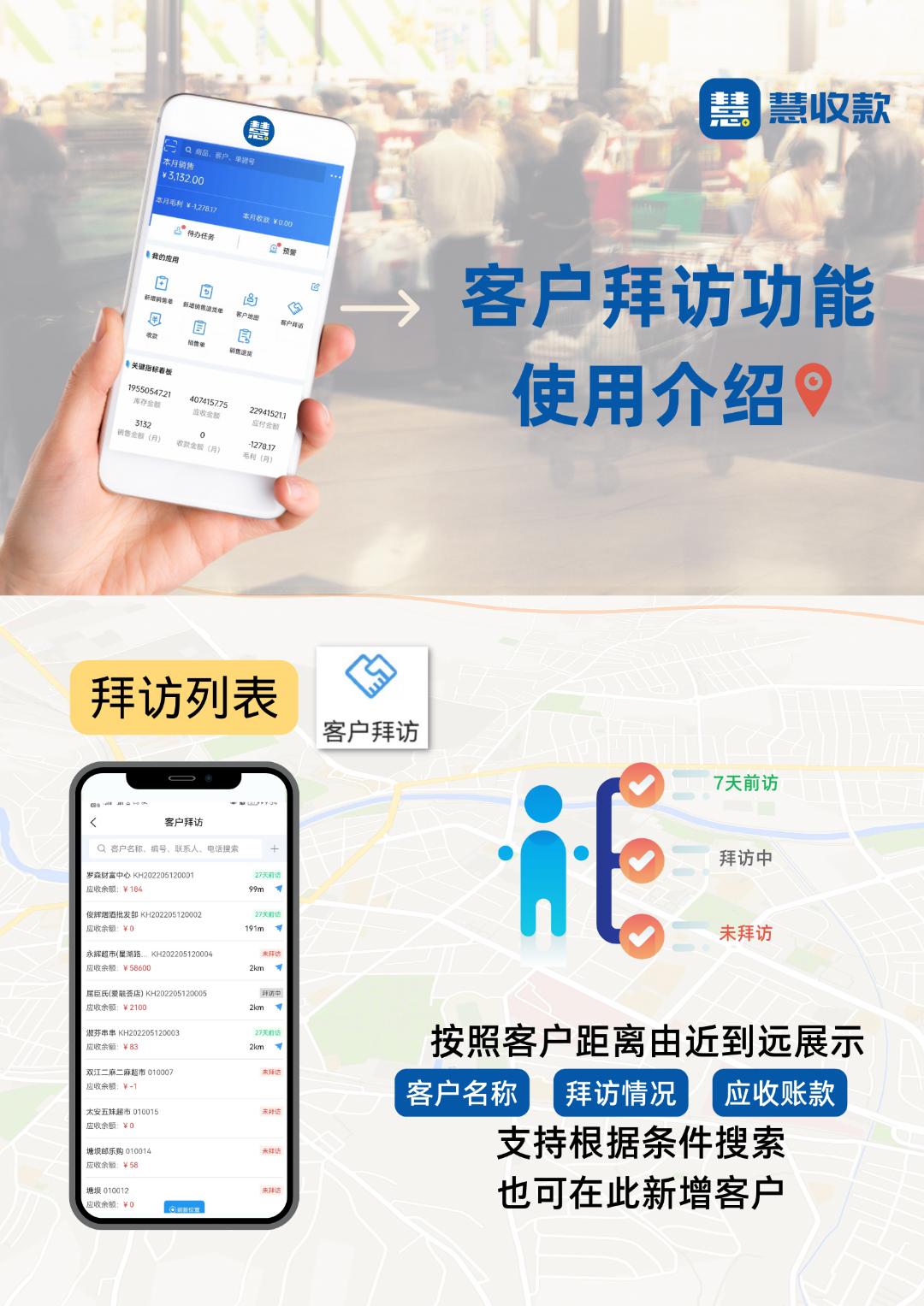 无拜访，不销售！慧收款APP客户拜访功能详解