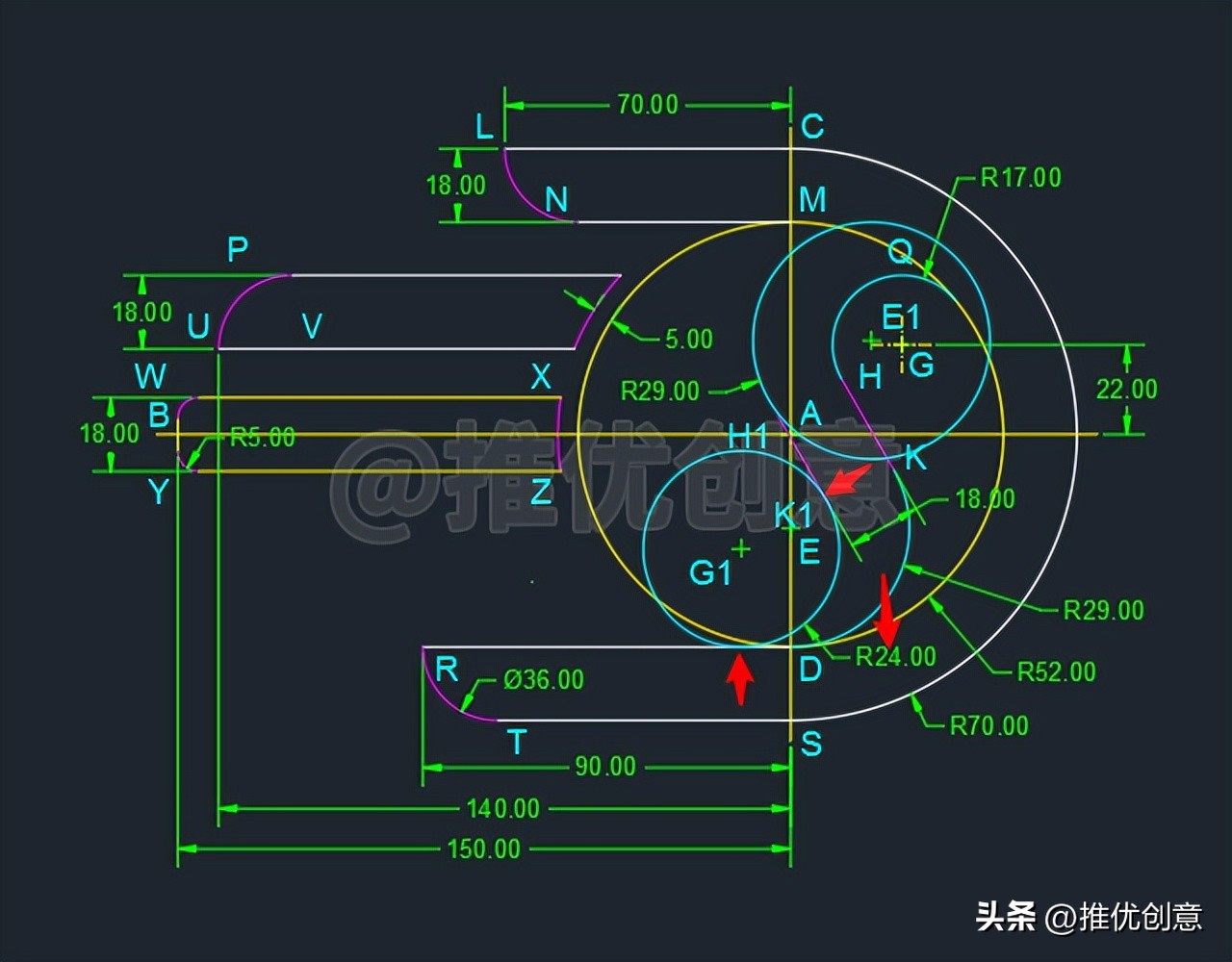 cad制图初学入门图纸怎样画圆,cad机械制图圆教程