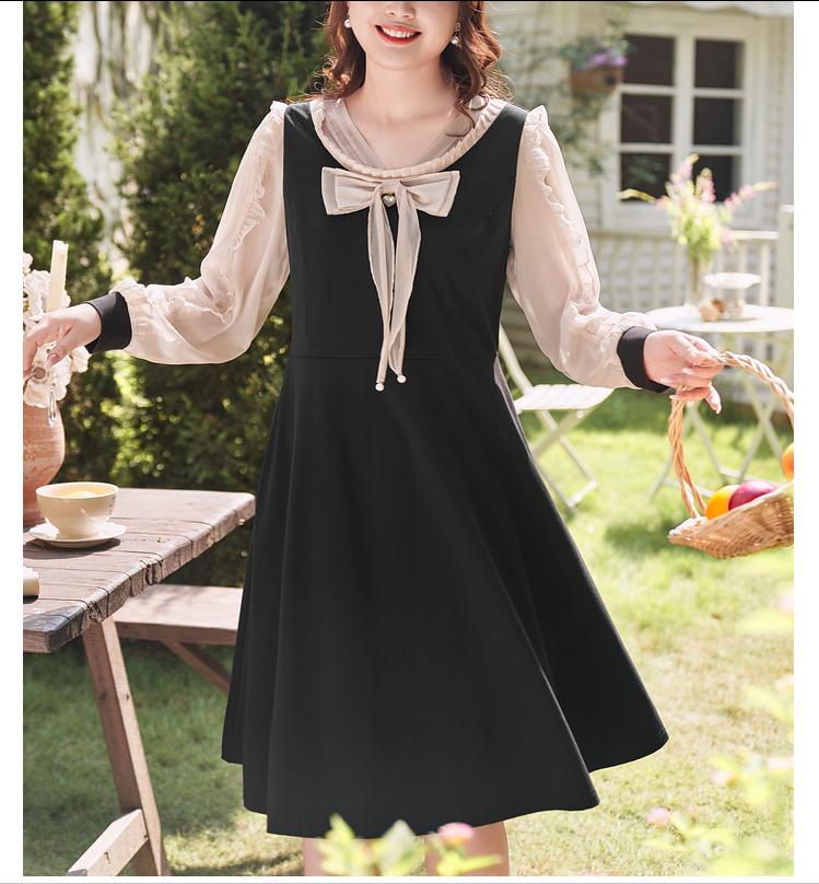 裙子小个子微胖连衣裙,显瘦减龄微胖连衣裙